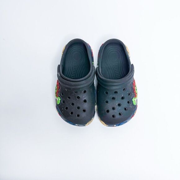 Kids Cute and Comfy Black Dinosaur Clogs Size 7 - Picture 5 of 7